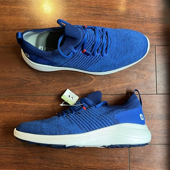 FootJoy Flex XP Golf Shoes Spikeless Mens 10 Blue 56268 Slip-On New With Box - Picture 10 of 16